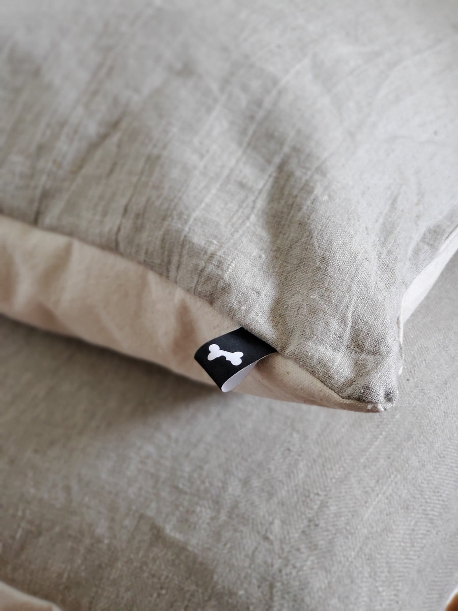 sand linen bed cover