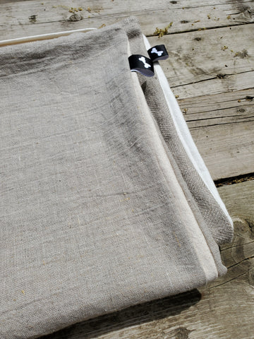 sand linen bed cover