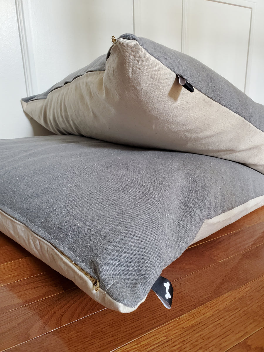 stone linen bed